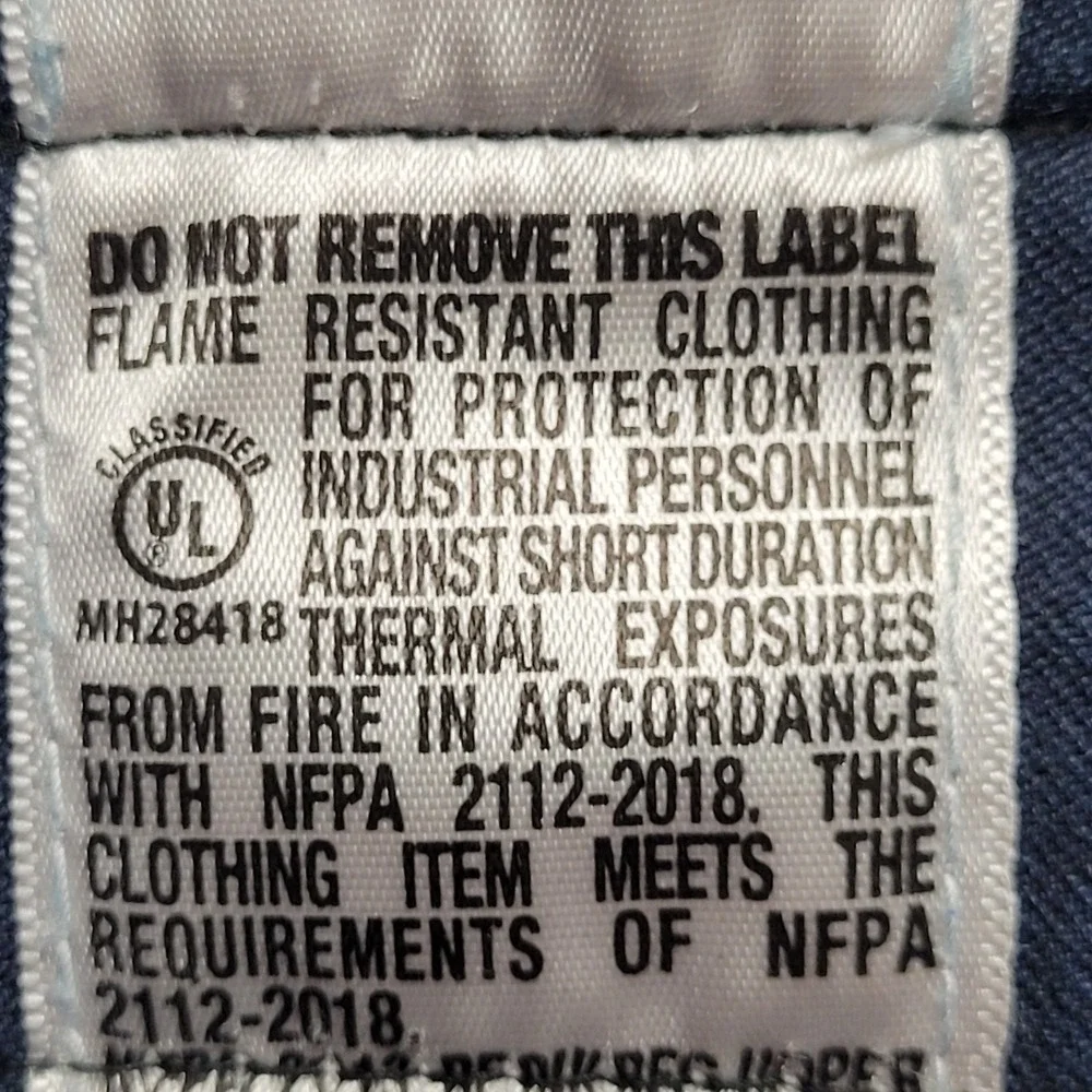 🔥Workrite FR Pants Mens 35x31 Navy Nomex‎ Flame Resistant Work CAT 1 NFPA 2112